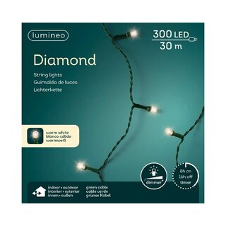LED Diamantverlichting - Lumineo - 300 lampjes warm wit - afbeelding 2