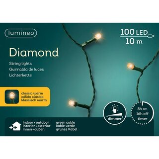 LED Diamantverlichting - Lumineo - 100 lampjes klassiek warm - afbeelding 2