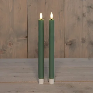 LED dinerkaars 3D-vlam 25cm - Jade (set van 2) - afbeelding 2