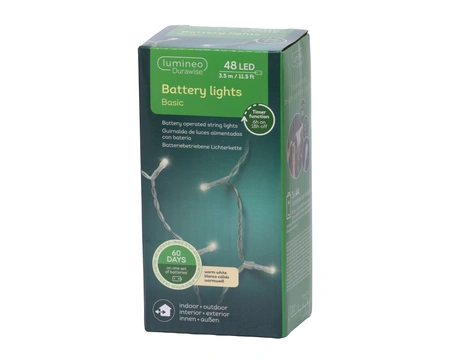 LED Durawise Battery Lights Basic - Lumineo - 48 lampjes Warm wit - afbeelding 4