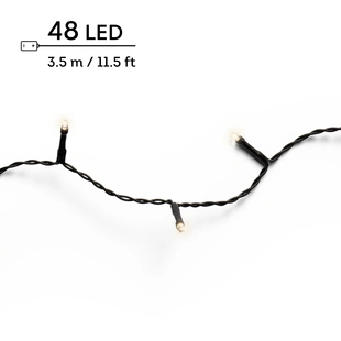 LED Durawise Battery Lights Twinkle - Lumineo - 48 lampjes warm wit