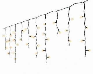 LED Icicle Lights Twinkle - Lumineo - 119 lampjes soft gold - afbeelding 1