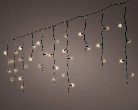 LED Icicle Lights Twinkle - Lumineo - 119 lampjes soft gold - afbeelding 2