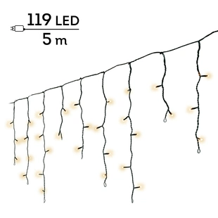 LED Icicle Lights Twinkle - Lumineo - 119 lampjes soft gold