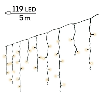 LED Icicle Lights Twinkle - Lumineo - 119 lampjes soft gold - afbeelding 1