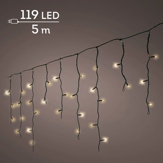 LED Icicle Lights Twinkle - Lumineo - 119 lampjes soft gold - afbeelding 2