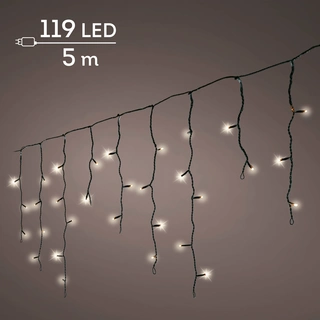 LED Icicle Lights Twinkle - Lumineo - 119 lampjes warm wit - afbeelding 2
