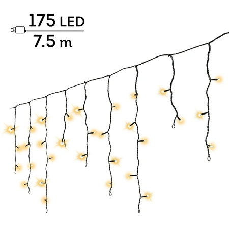 LED Icicle Lights Twinkle - Lumineo - 175 lampjes klassiek warm - afbeelding 1