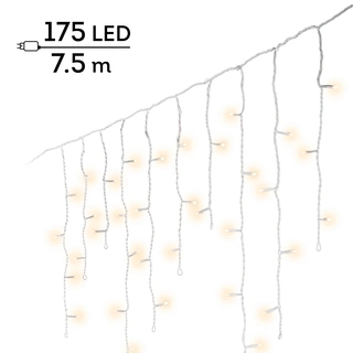 LED Icicle Lights Twinkle - Lumineo - 175 lampjes warm wit / wit snoer - afbeelding 1