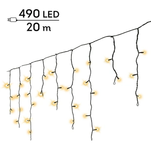 LED Icicle Lights Twinkle - Lumineo - 490 lampjes klassiek warm