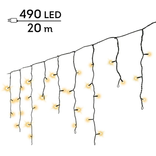 LED Icicle Lights Twinkle - Lumineo - 490 lampjes klassiek warm - afbeelding 1