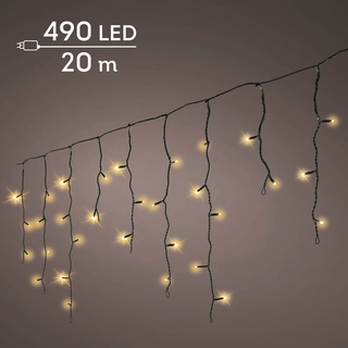 LED Icicle Lights Twinkle - Lumineo - 490 lampjes klassiek warm - afbeelding 2