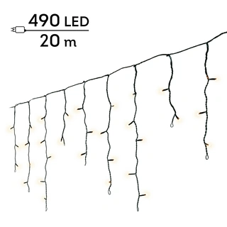 LED Icicle Lights Twinkle - Lumineo - 490 lampjes warm wit - afbeelding 1