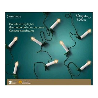 LED Kaarsverlichting Clip - Lumineo - 30 lampjes klassiek warm - afbeelding 2