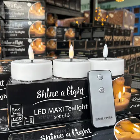 LED MAXI Tealight - set van 3 stuks - afbeelding 3