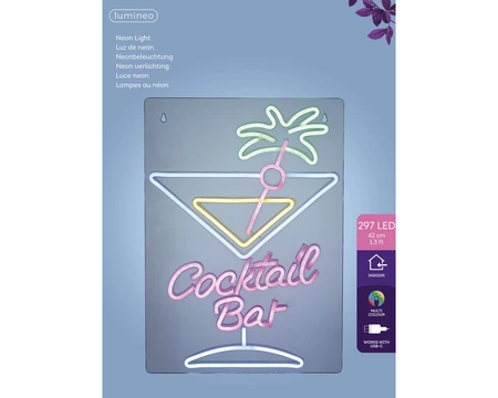 LED Neon Cocktail Bar Wandlamp - afbeelding 3