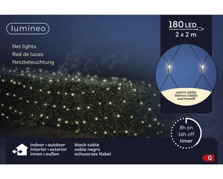 LED Netverlichting - 200x200cm - Lumineo - 180 lampjes warm wit