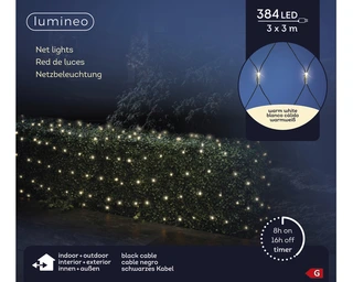 LED Netverlichting - Lumineo - 300x300cm - 384 lampjes warm wit