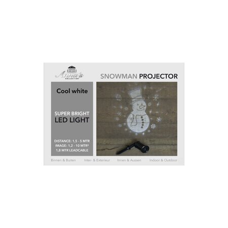LED Sneeuwman Projector Steker - Voor binnen & buiten