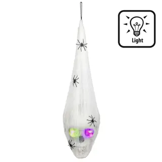 LED Spinnenweb met Schedel (20 X 15 Cm) - afbeelding 1