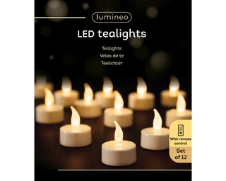 Led theelichtjes wit - set van 12 stuks - afbeelding 1