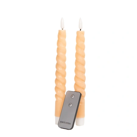 Ledkaars Swirl Peach set van 2 - afbeelding 1