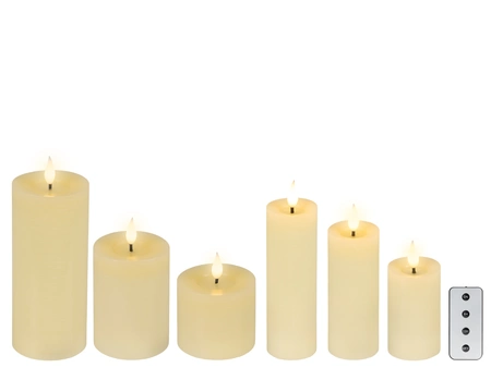 Ledkaarsen Creme Wax - set van 6 stuks - afbeelding 2
