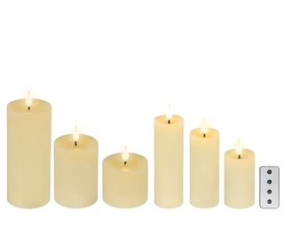 Ledkaarsen Creme Wax - set van 6 stuks - afbeelding 2