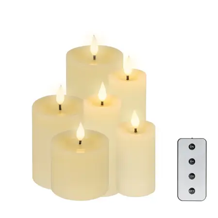 Ledkaarsen Creme Wax - set van 6 stuks - afbeelding 1