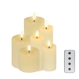 Ledkaarsen Creme Wax - set van 6 stuks - afbeelding 1