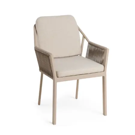 Liv Dining Chair Stackable Champagne - Tierra Outdoor - afbeelding 1