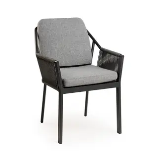 Liv Dining Chair Stackable Mountain Grey - Tierra Outdoor