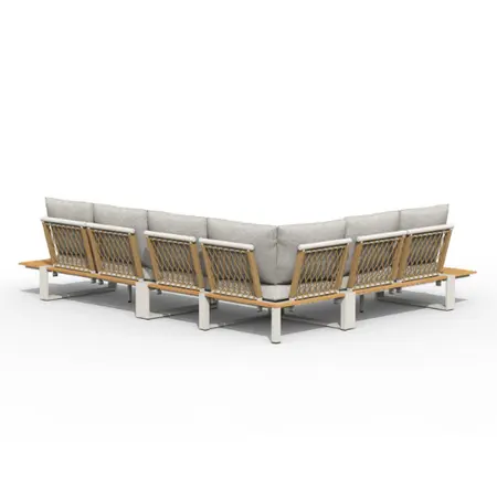 Loungeset Seto Teak - Tierra Outdoor - Creme White