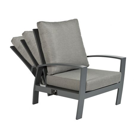 Loungestoel Valencia - Tierra Outdoor - Charcoal - afbeelding 3