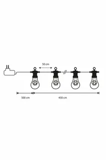 Luca Lighting Lichtsnoer Smiley Geel - 450 cm - Voor Buiten - afbeelding 3