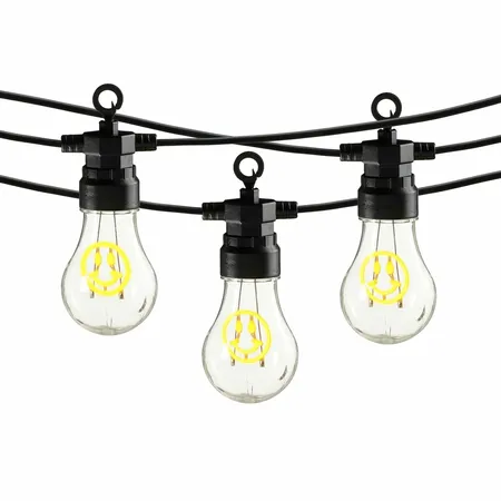 Luca Lighting Smiley Lichtsnoer Geel 450 cm IP44 Voor Buiten