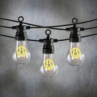 Luca Lighting Lichtsnoer Smiley Geel - 450 cm - Voor Buiten - afbeelding 2