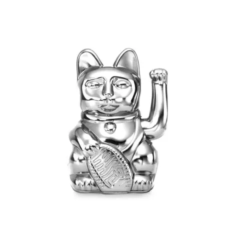 Lucky Cat - Waving Cat Cosmic Edition - Shiny Silver
