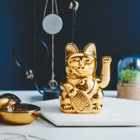 Lucky Cat - Waving Cat - Shiny Gold - afbeelding 2