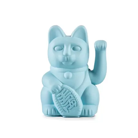 Lucky Cat - Zwaaiende Kat Lichtblauw