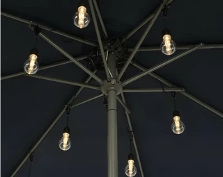 Lumineo - LED Parasolverlichting L120cm - 20 lampjes - afbeelding 3