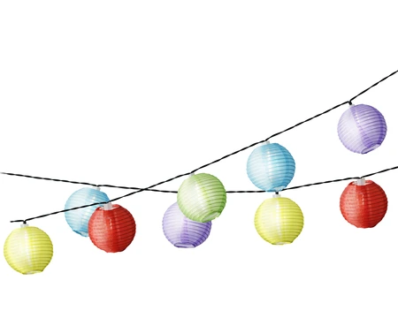 Lumineo - Led Solar Strengverlichting - 10 Gekleurde Lantaarns - afbeelding 1