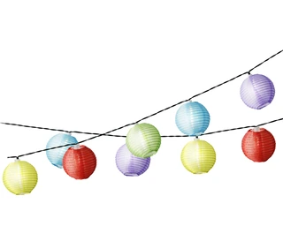 Lumineo - Led Solar Strengverlichting - 10 Gekleurde Lantaarns - afbeelding 1