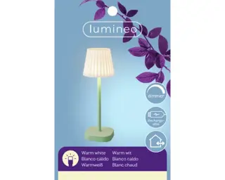 Lumineo Led Tafellamp Oplaadbaar H34cm - Mintgroen - afbeelding 3