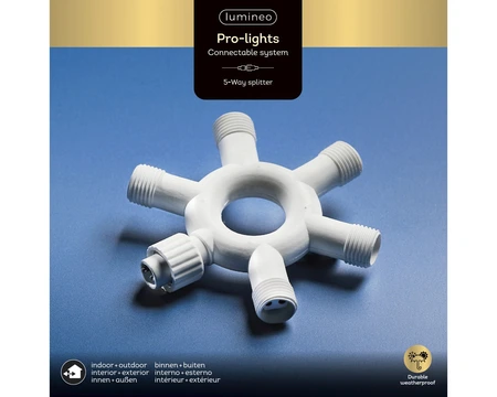 Lumineo Pro-lights 5-Way splitter - wit - afbeelding 1