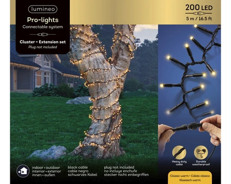 Lumineo Pro-lights Led Cluster L500cm - 200 LED Klassiek Warm - afbeelding 1