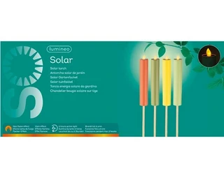 Lumineo - Solar kaars  D4h90cm - assorti - afbeelding 4