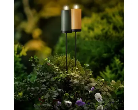 Lumineo Solar Kaars op steker 117cm - Geel of Groen (assorti) - afbeelding 3