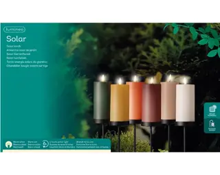 Lumineo Solar Kaars op steker 117cm - Geel of Groen (assorti) - afbeelding 4