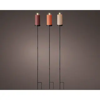 Lumineo Solar Kaars op steker 117cm - Multi (assorti) - afbeelding 2
